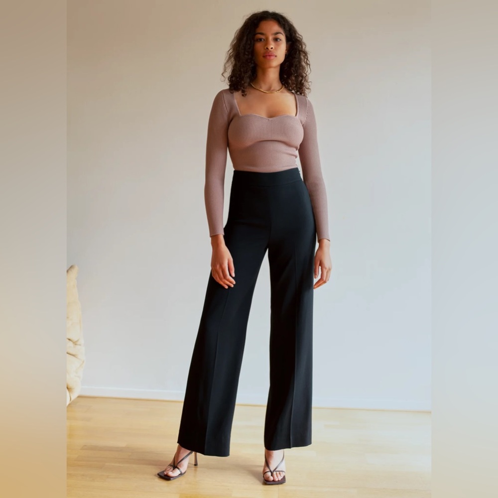 Aritzia babaton lincoln wide legged, high rise pants size 0
